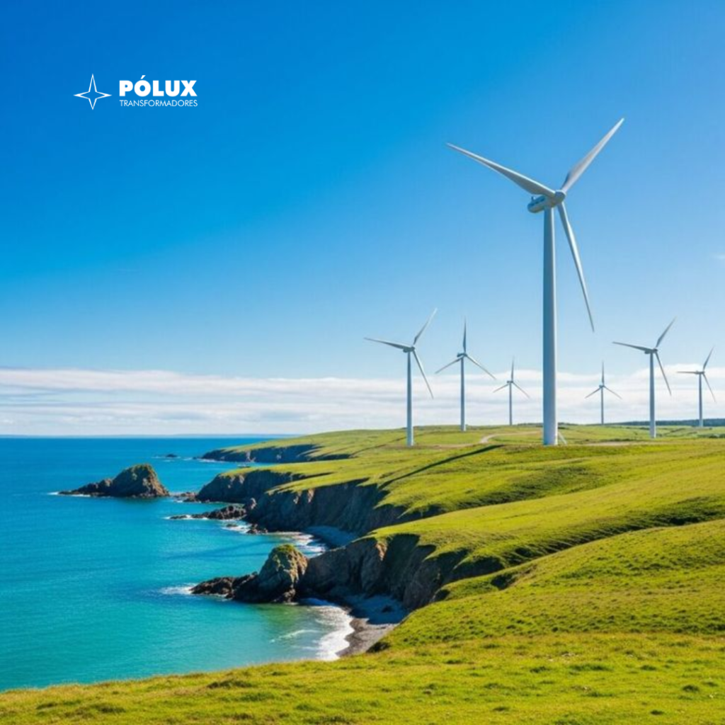 Transformadores em data centers alimentados por energia solar ou eólica