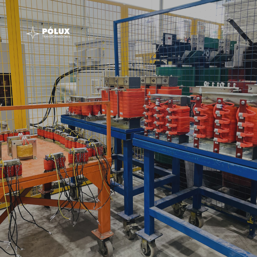 Transformador a seco para projetos de energia em mobilidade elétrica corporativa