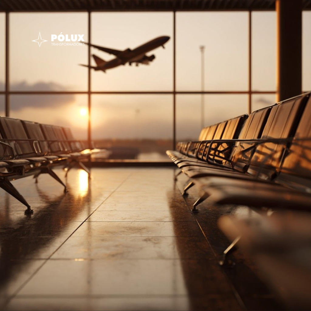 Transformadores trifásicos a seco para aeroportos e ferrovias